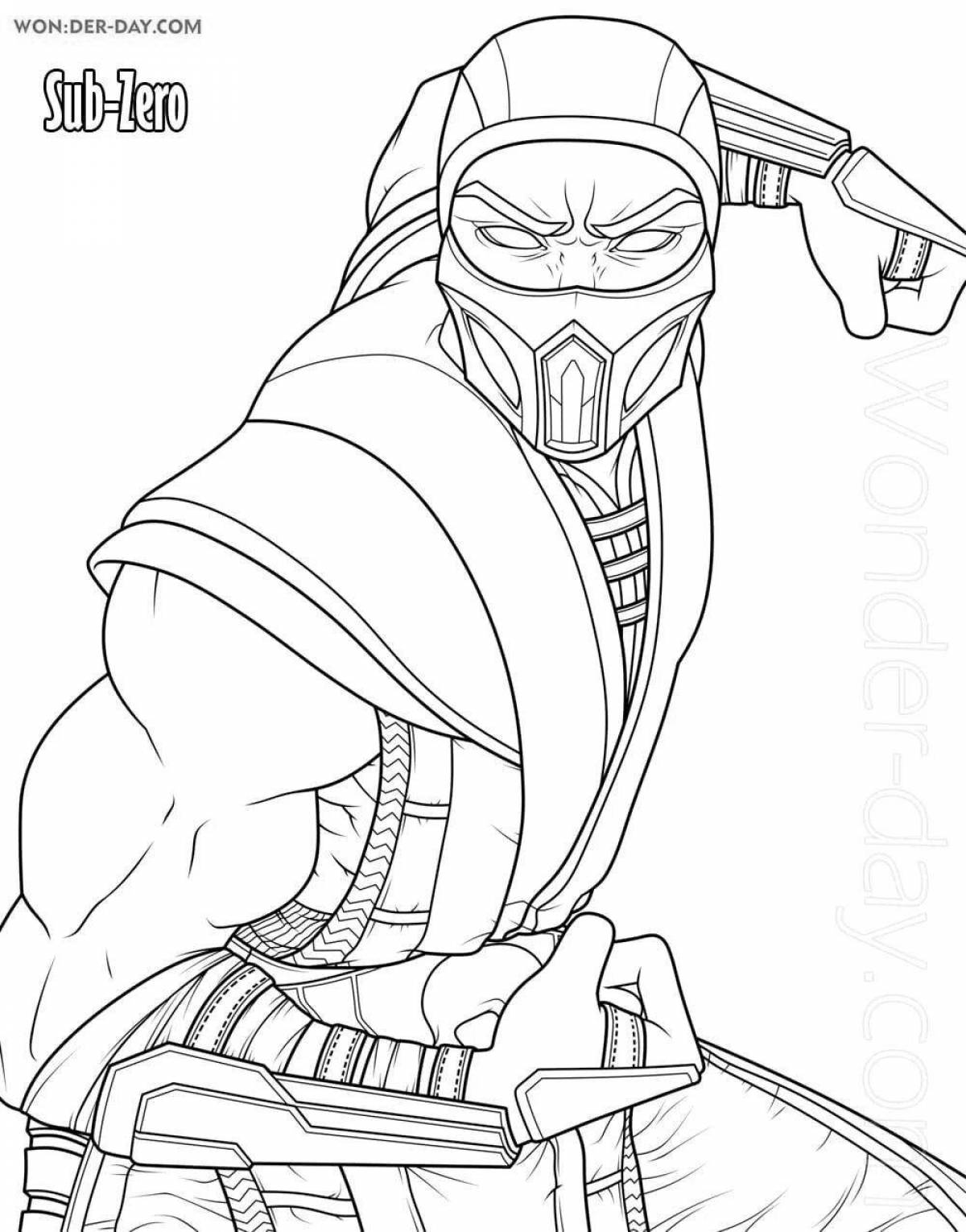 Elegant mk11 scorpion coloring book