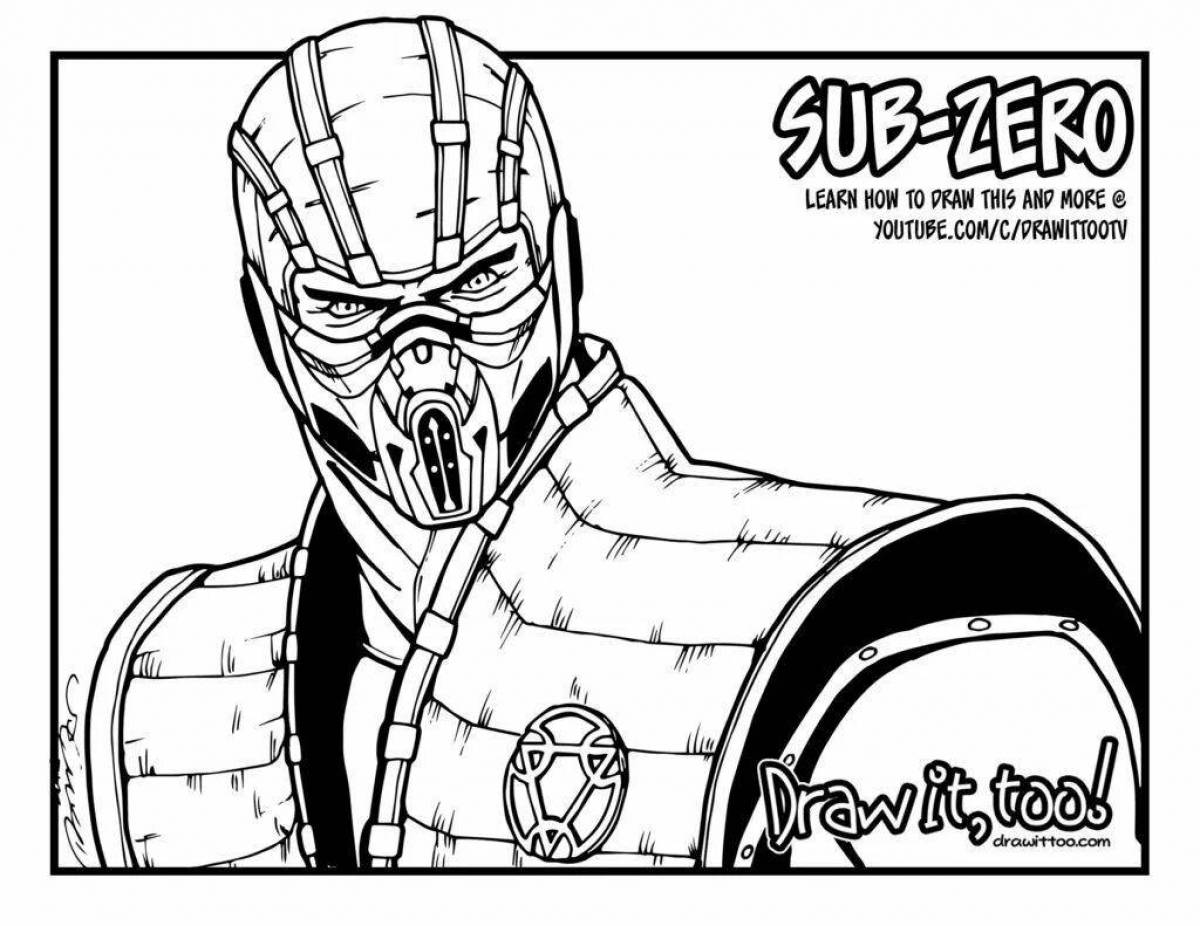 Updated mk11 scorpion coloring page