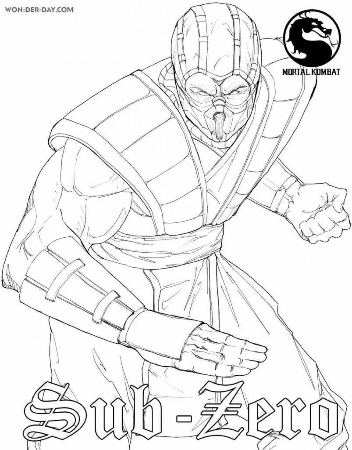 Luxury scorpion mk11 coloring page