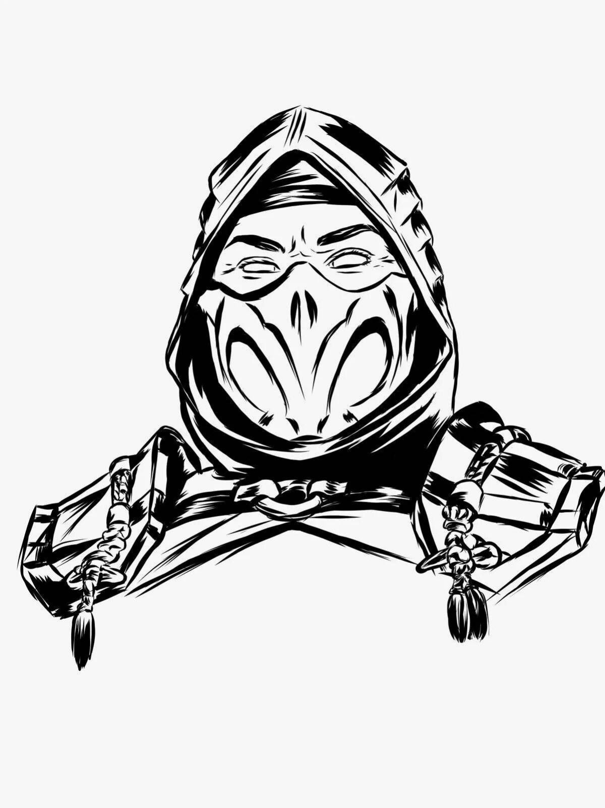 Fat mk11 scorpion coloring book