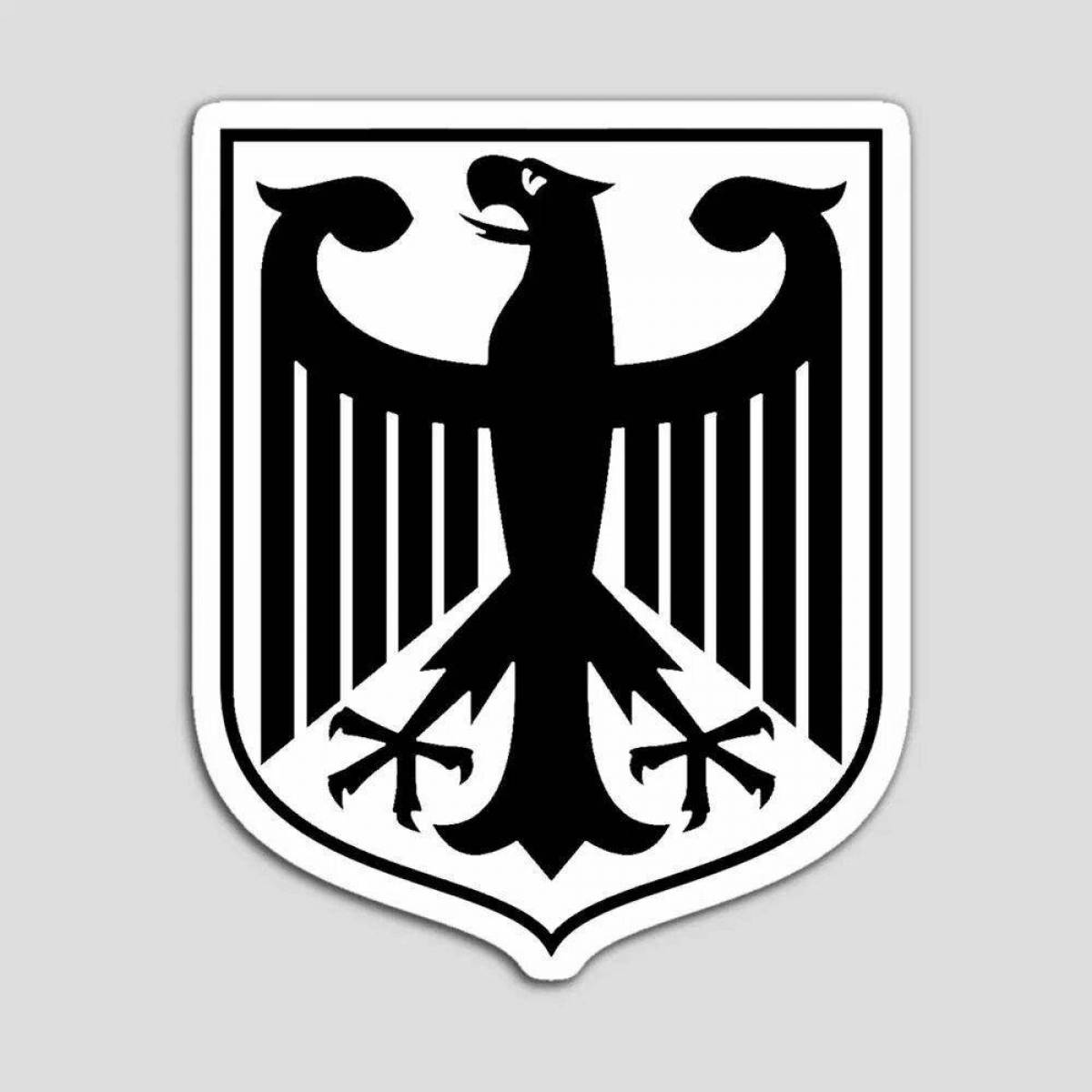 Раскраска большой немецкий герб