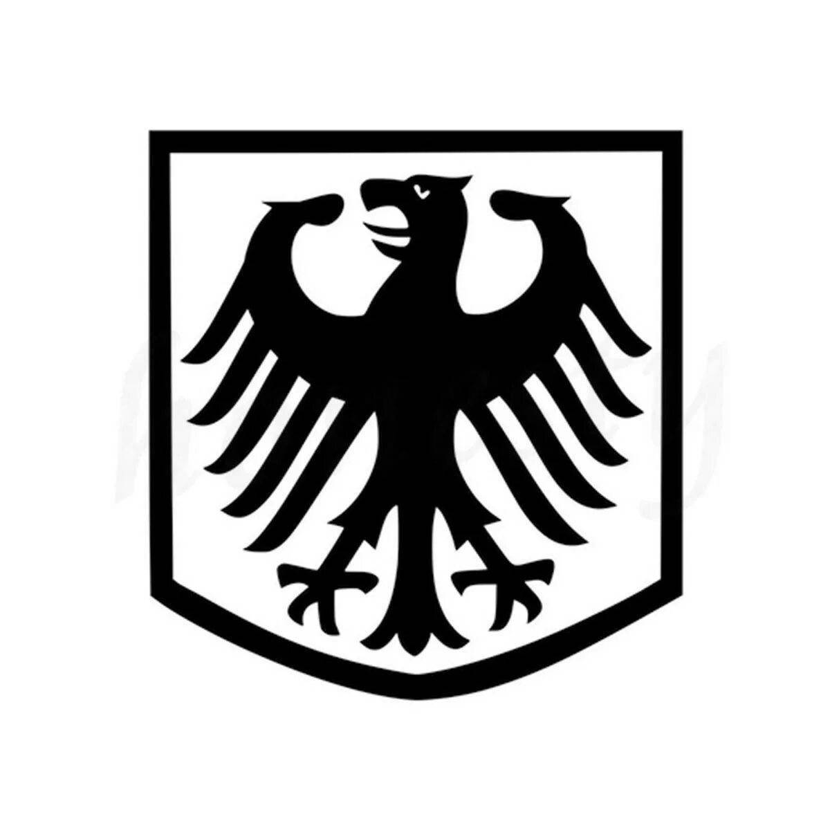 Раскраска украшенный немецкий герб