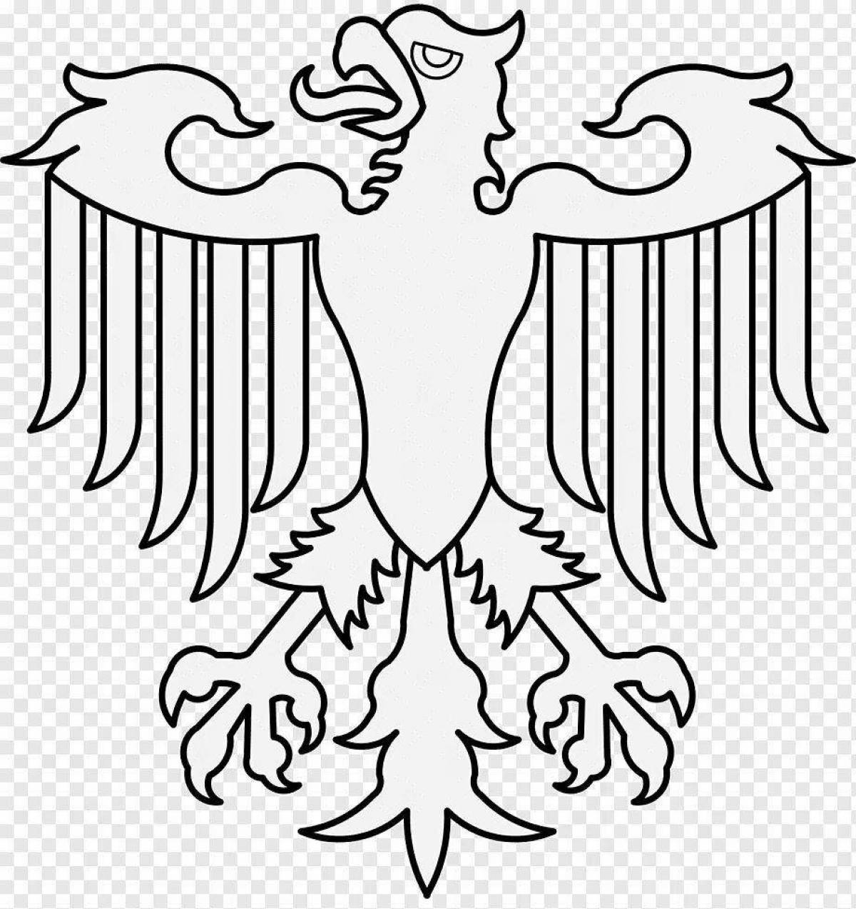 Coloring page elegant coat of arms of germany