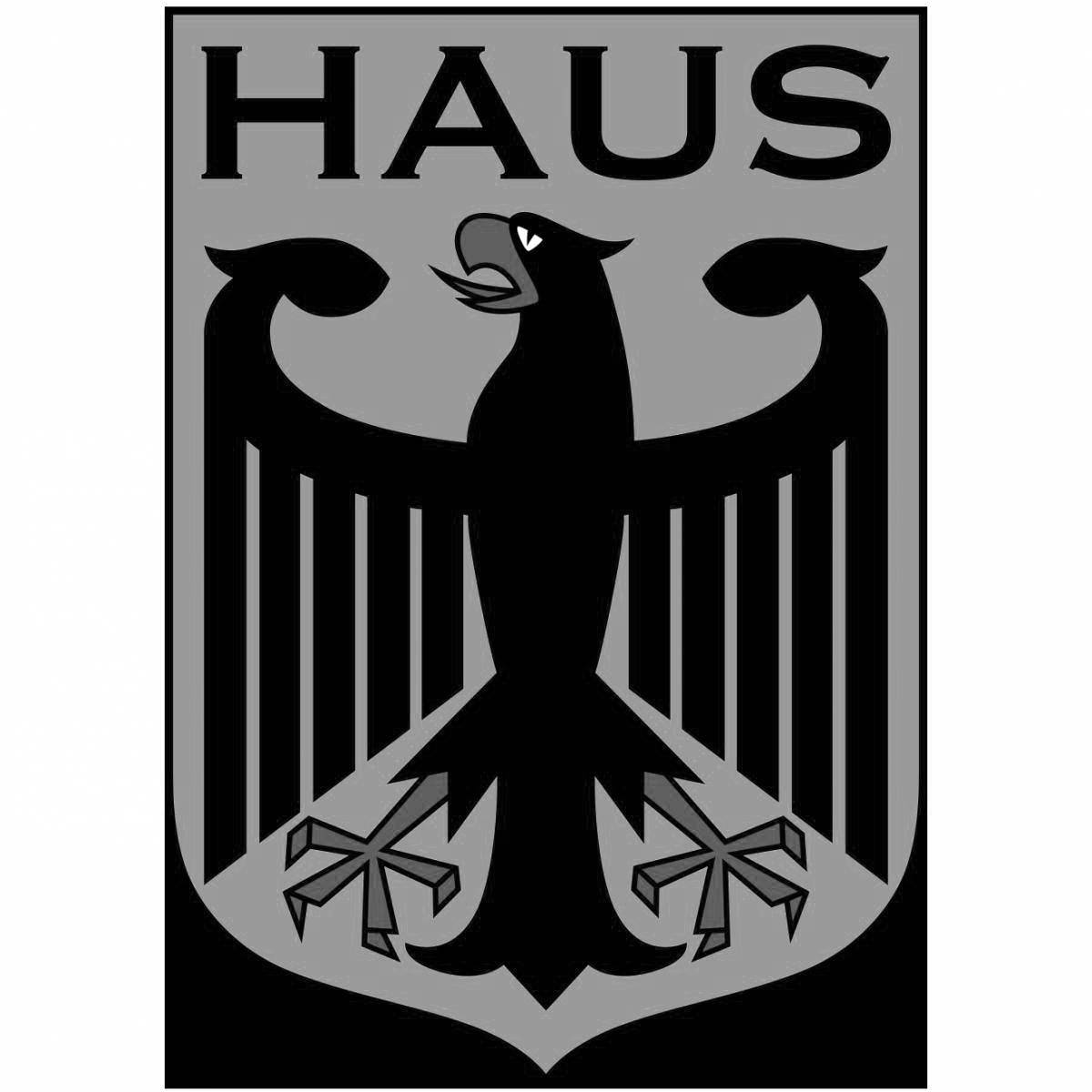 Раскраска блестящий немецкий герб