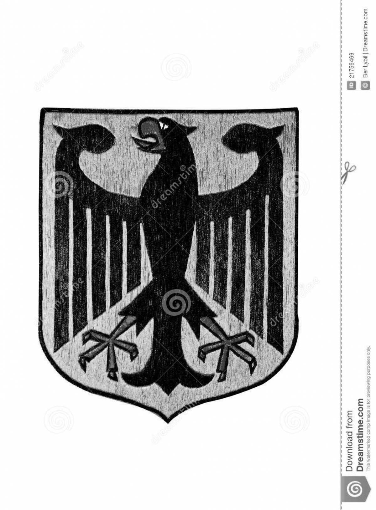 Coloring page deluxe coat of arms of germany