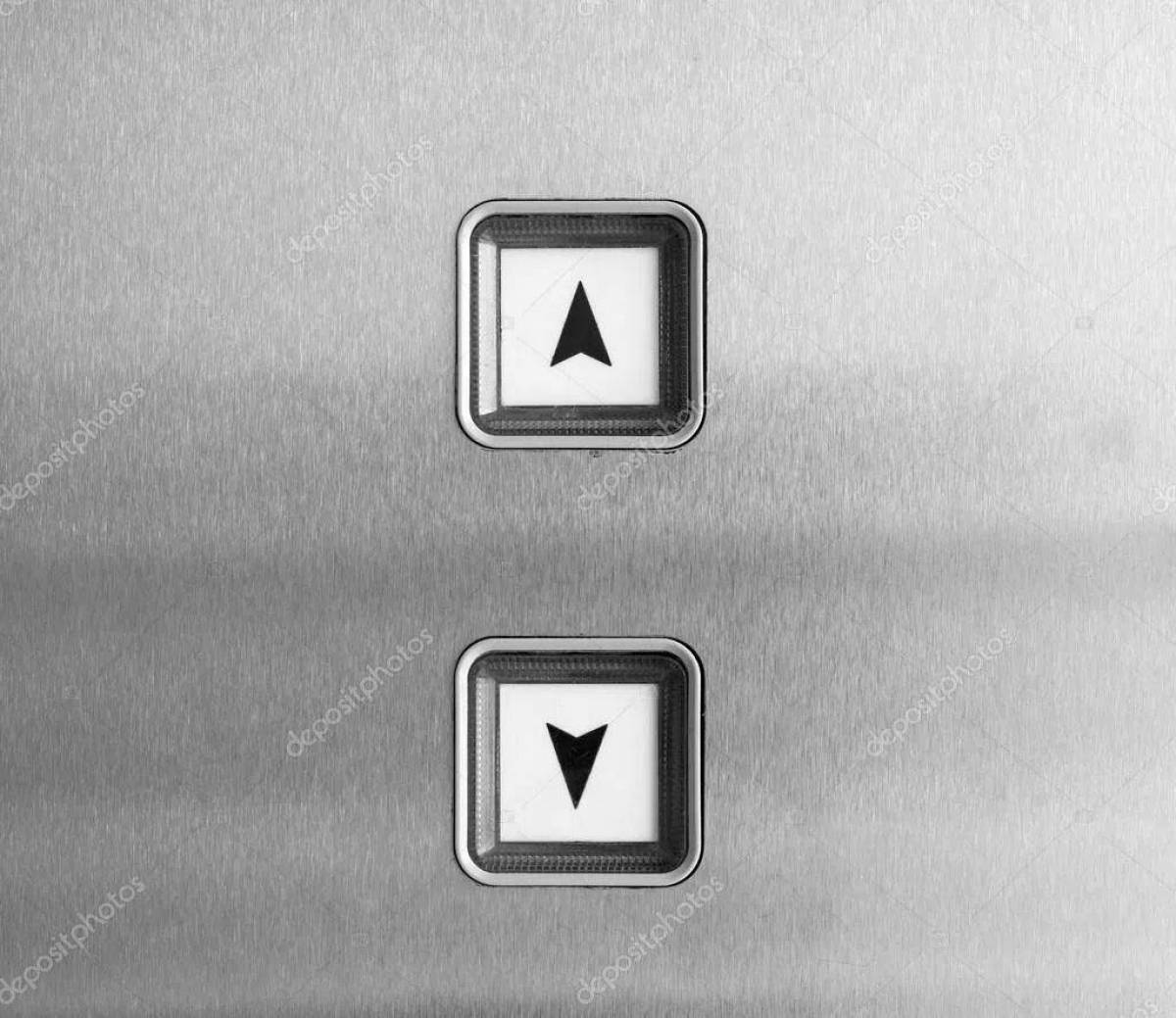 Раскраска радостные кнопки лифта