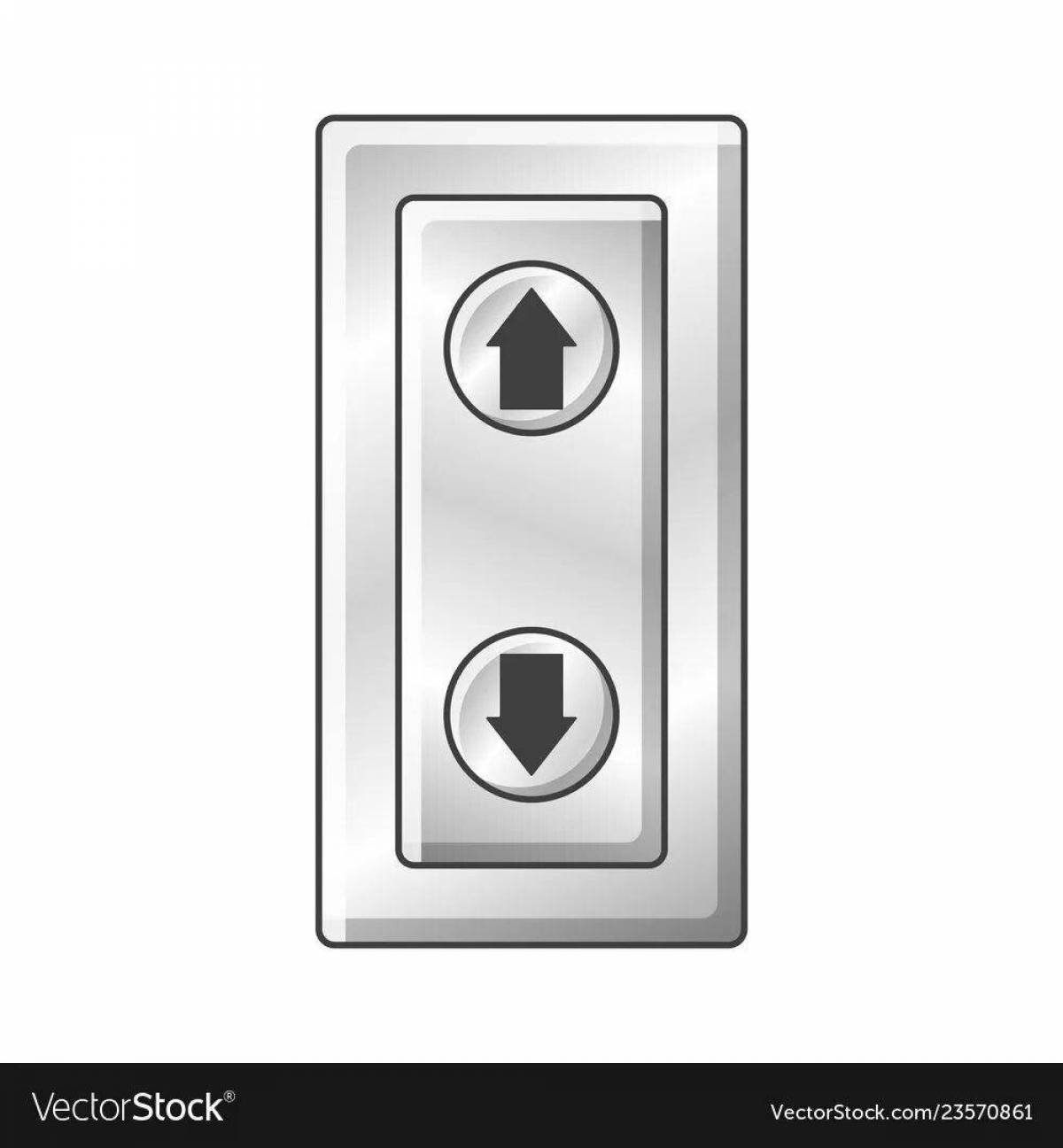 Coloring animated elevator buttons