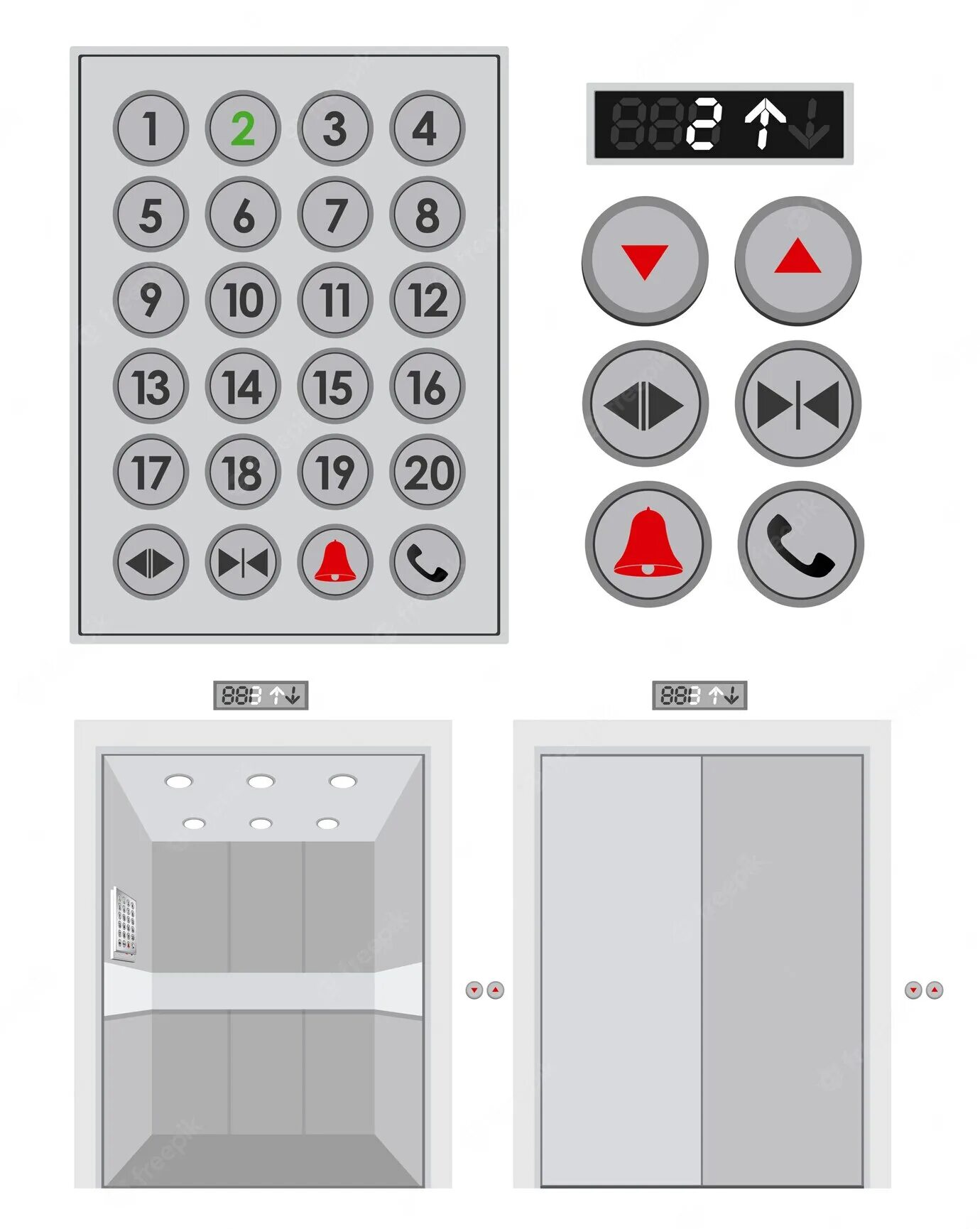 Elevator buttons #22