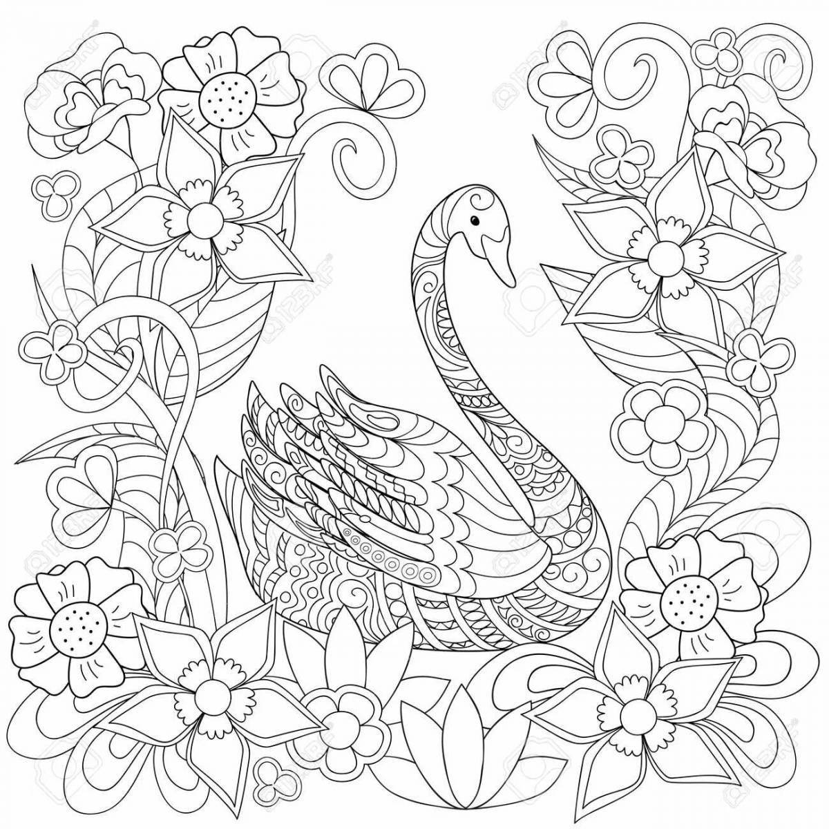 Раскраска sublime swan антистресс