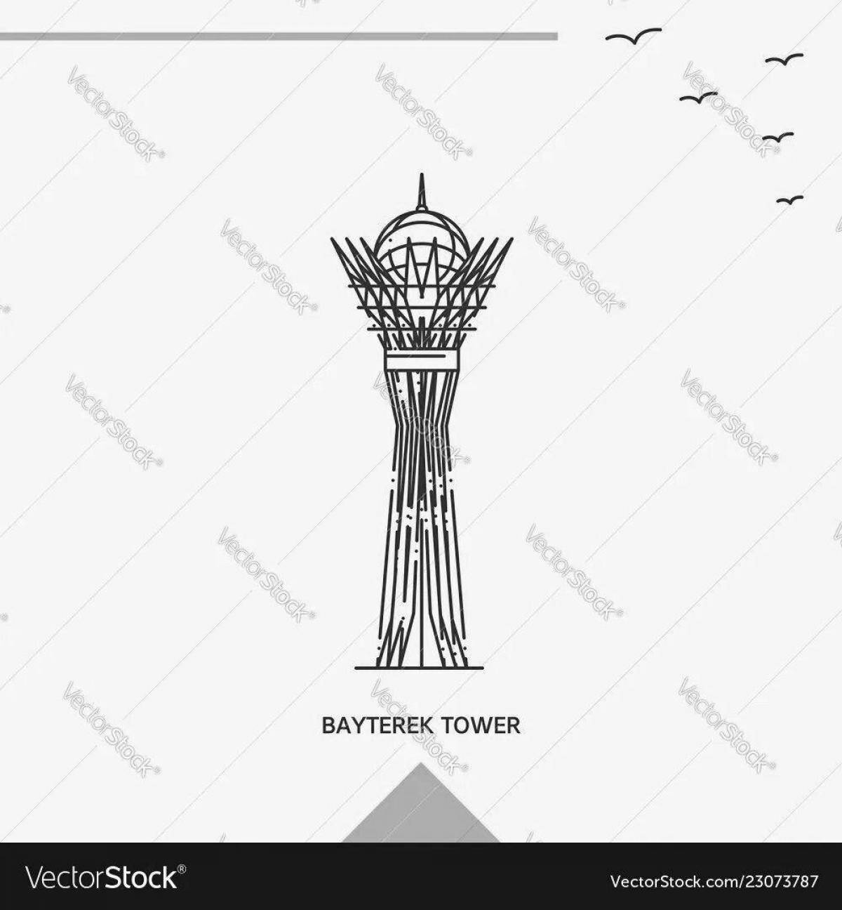 Photo Alluring bayterek sureti coloring book