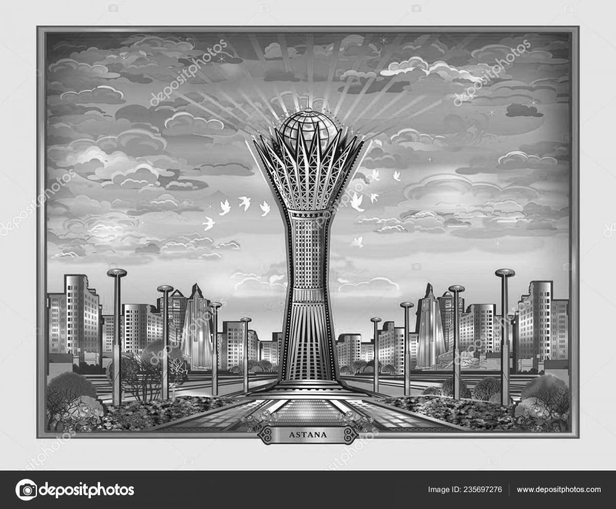 Photo Cute bayterek sureti coloring book