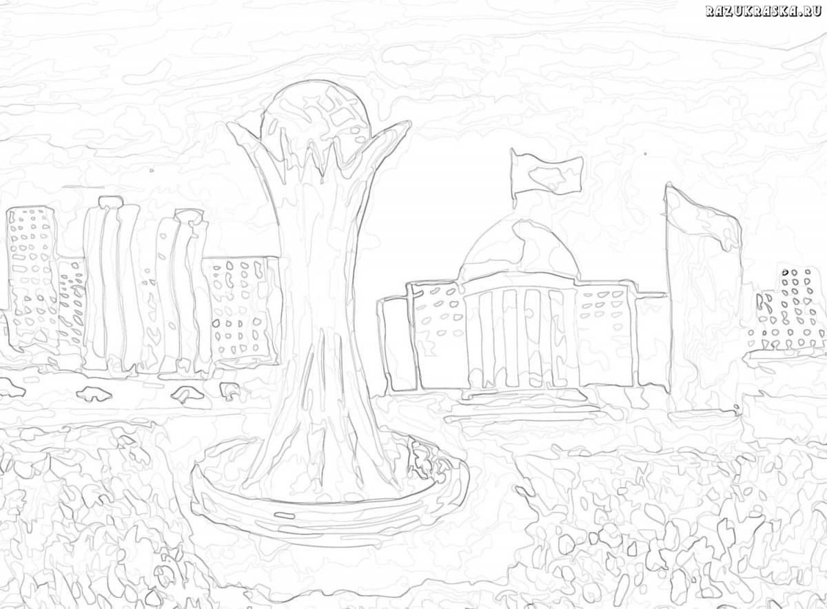 Photo Coloring page charming bayterek sureti