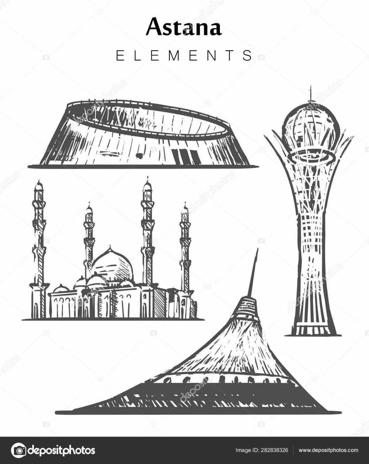 Photo Violent bayterek sureti coloring book