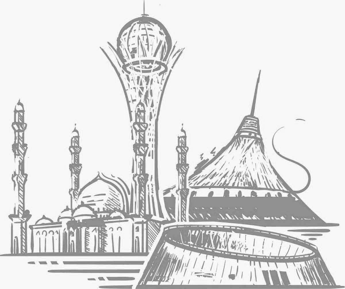 Photo Coloring page grandiose bayterek sureti