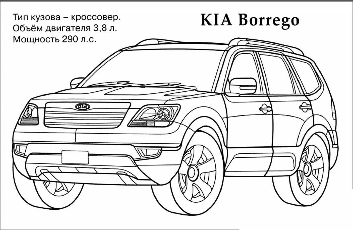 Радостная раскраска toyota 4runner