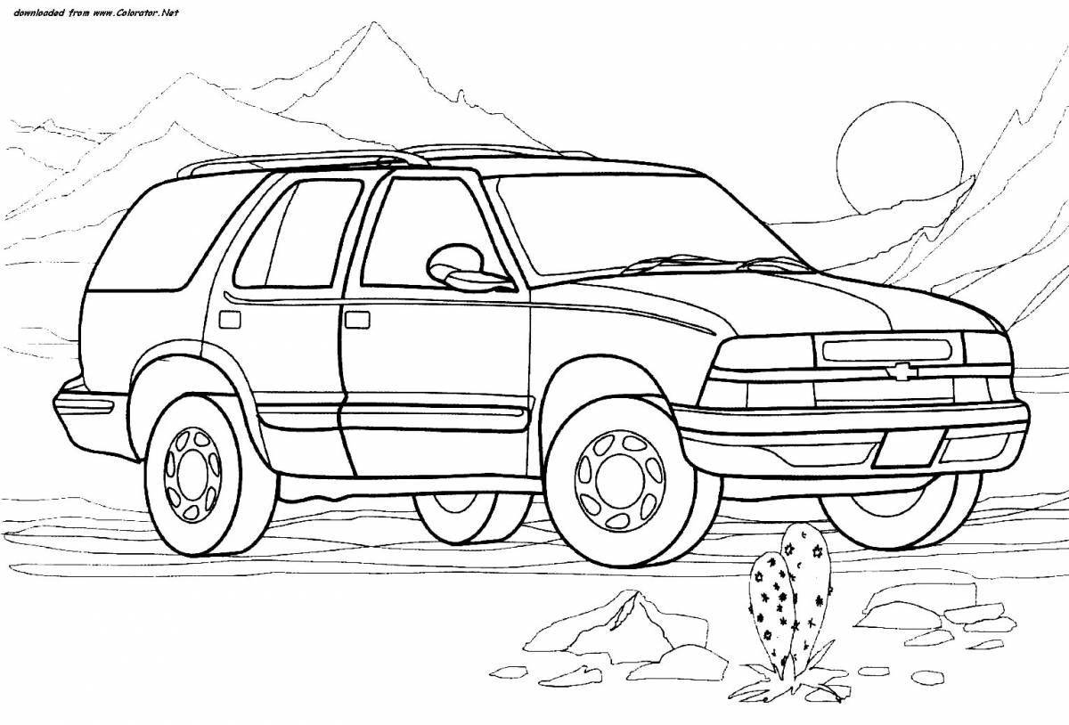 Toyota 4runner amazing coloring page