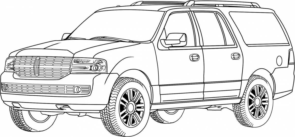 Раскраска очаровательная toyota 4runner