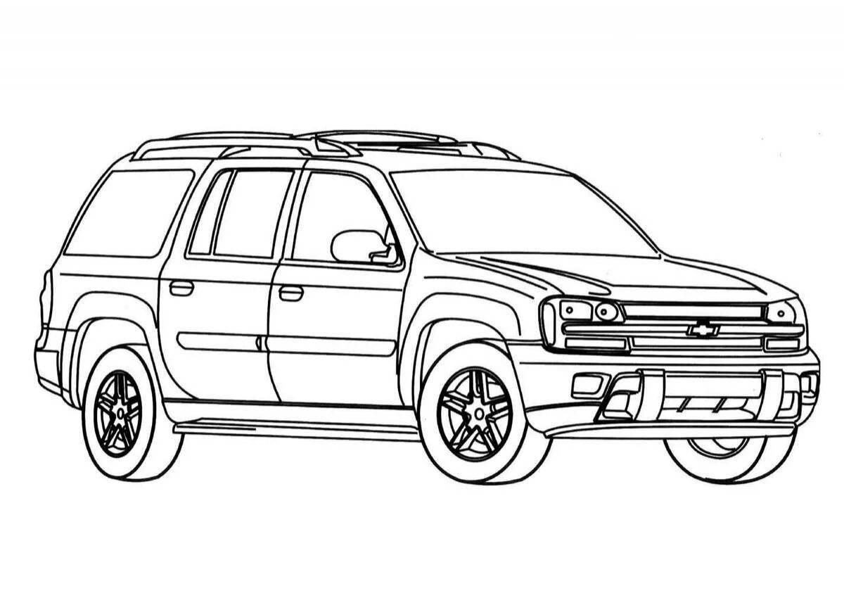 Luminous toyota 4runner coloring book