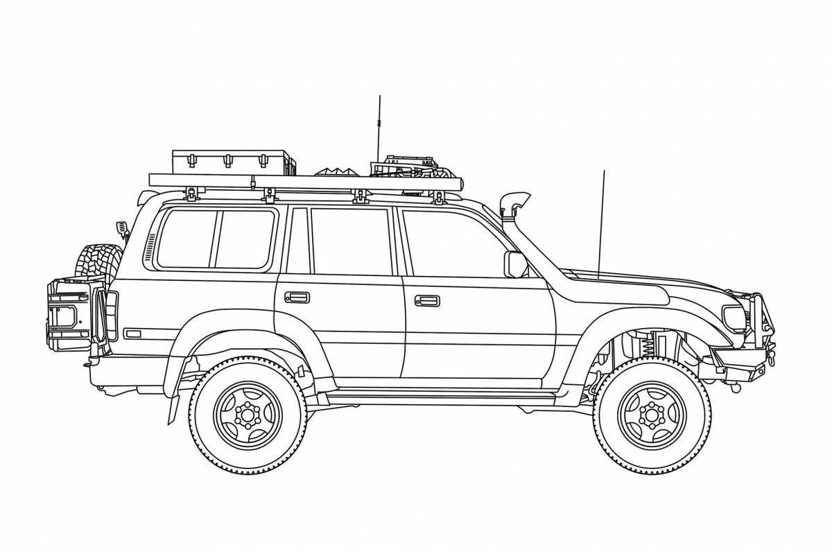 Раскраска блестящая toyota 4runner