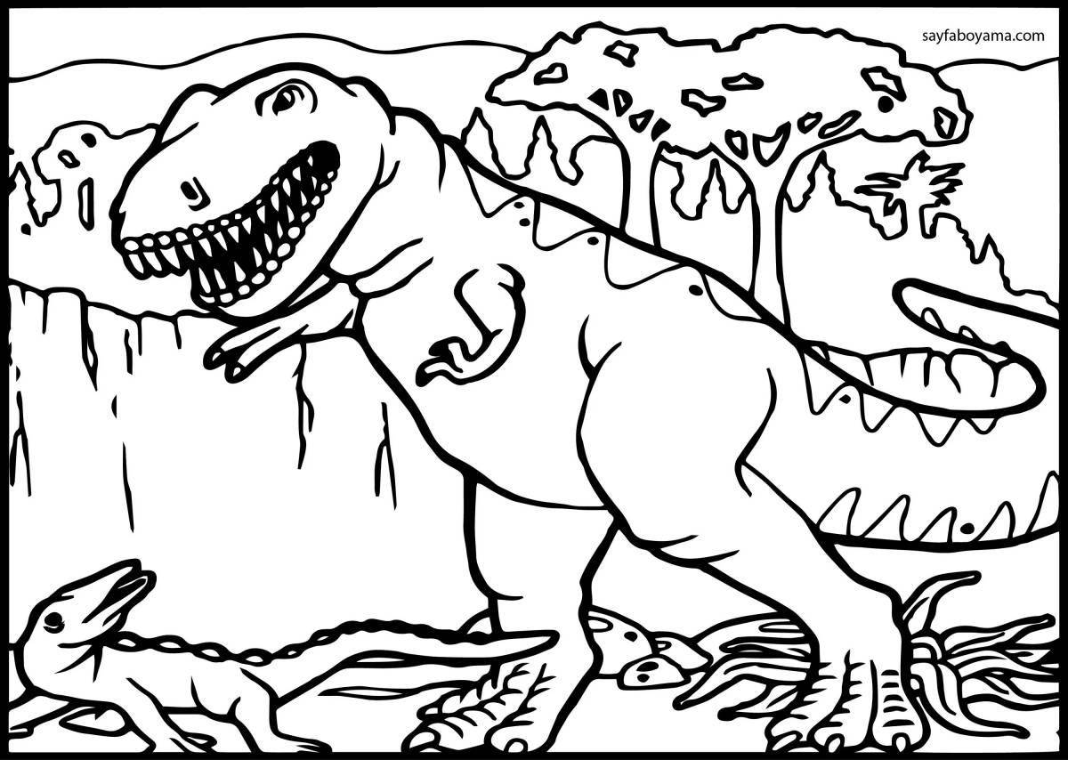 Tarbosaurus fairy truck coloring page