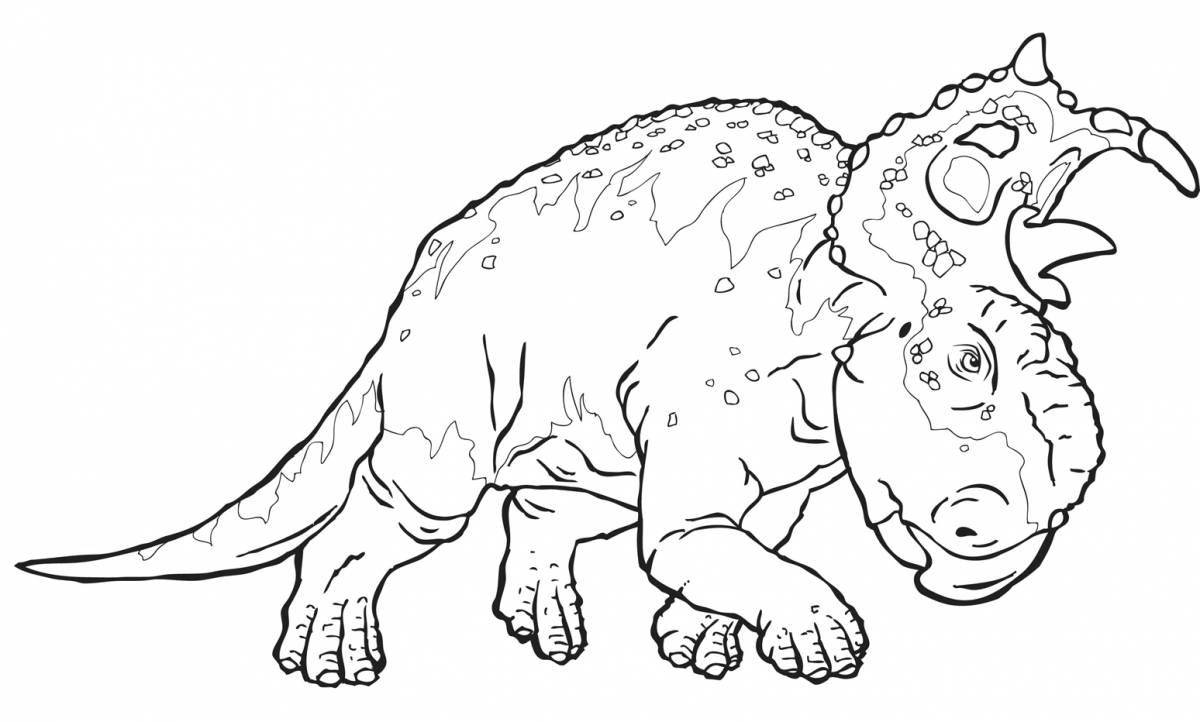 Majestic tarbosaurus truck coloring page