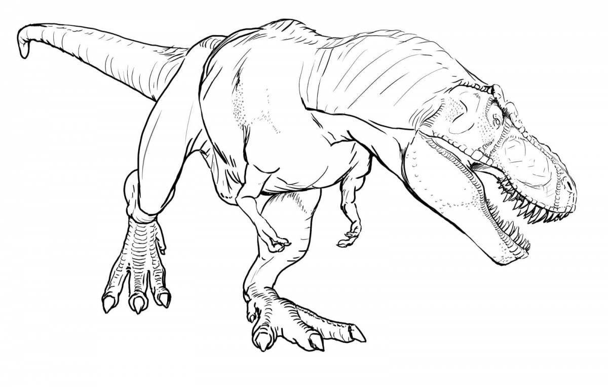 Coloring page adorable tarbosaurus truck