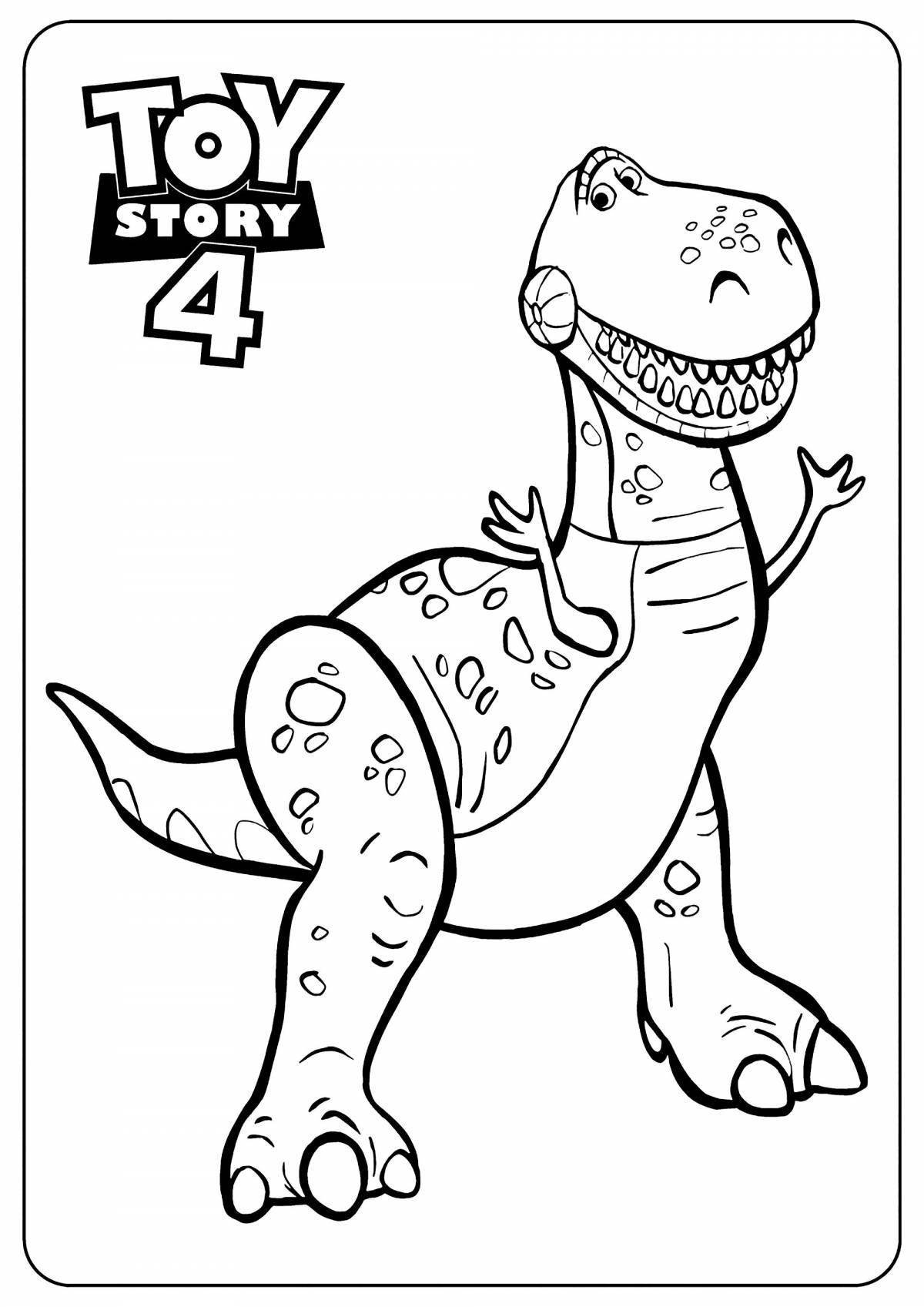 Tarbosaurus adorable truck coloring page