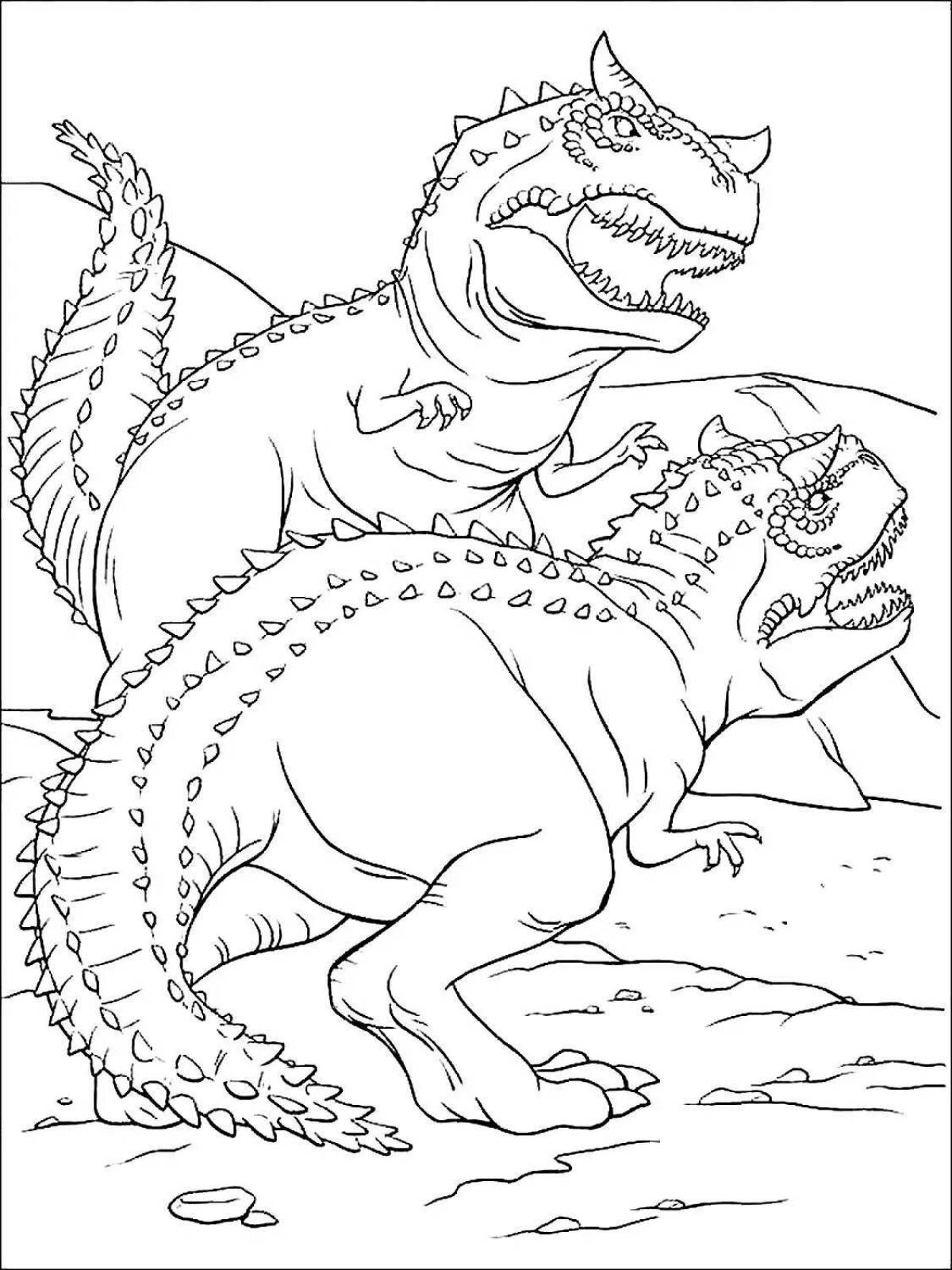 Charming tarbosaurus truck coloring book