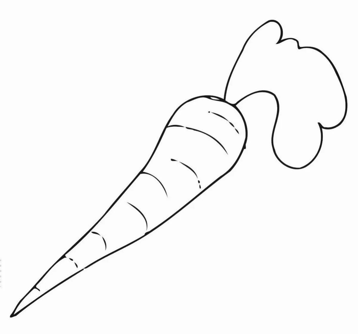 Interesting carrot pattern coloring page