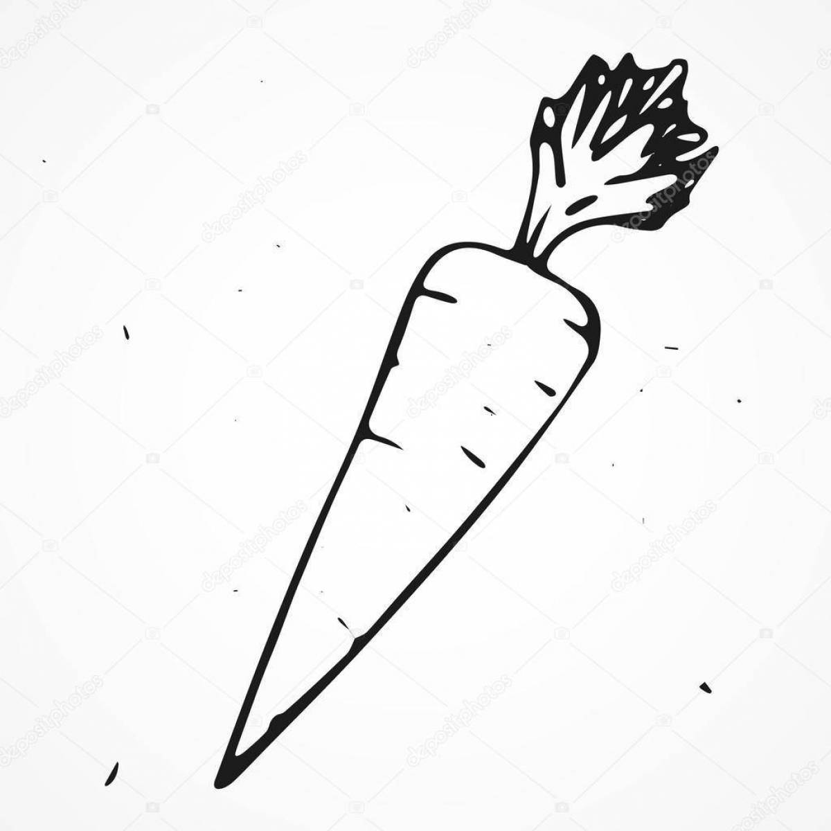 Раскраска жирный морковный узор