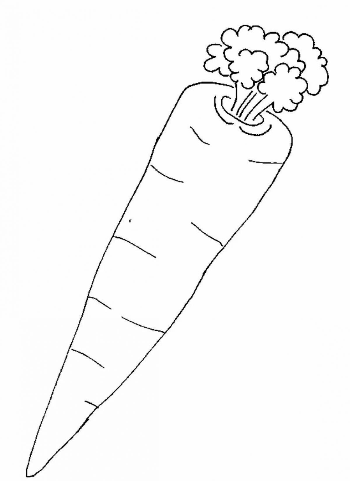 Shimmering carrot coloring page