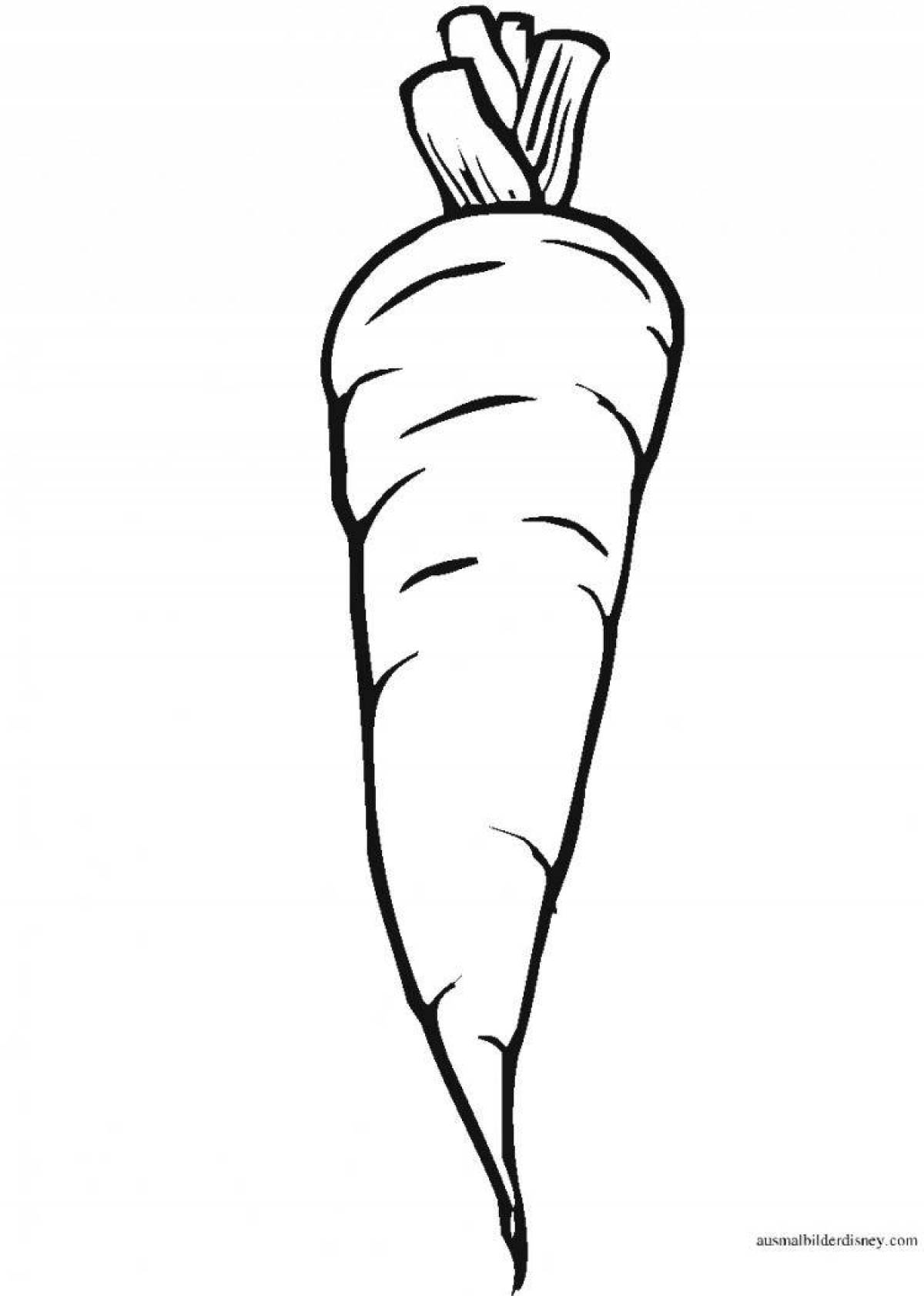 Coloring page dazzling carrot
