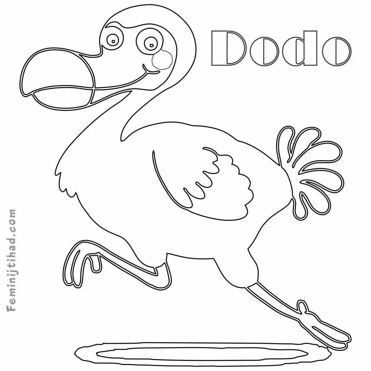 Colouring bright dodo bird