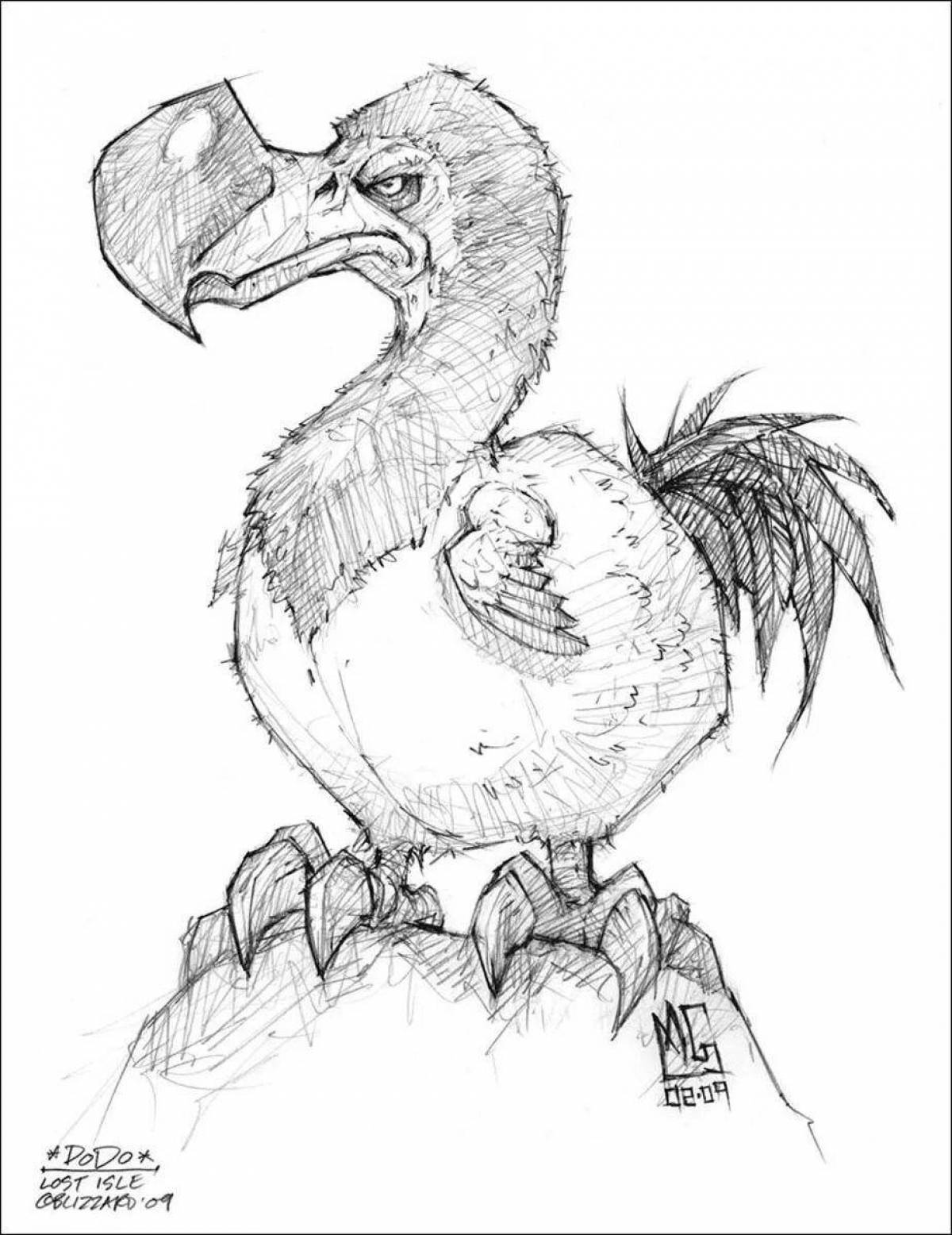 Attractive dodo bird coloring