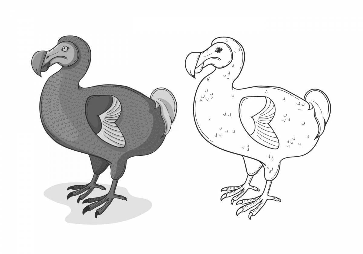 Раскраска славная птица додо
