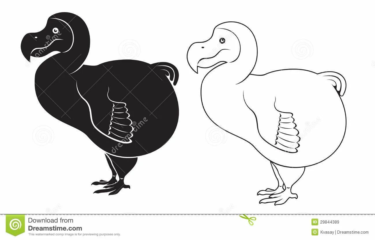 Выдающаяся страница раскраски птицы додо