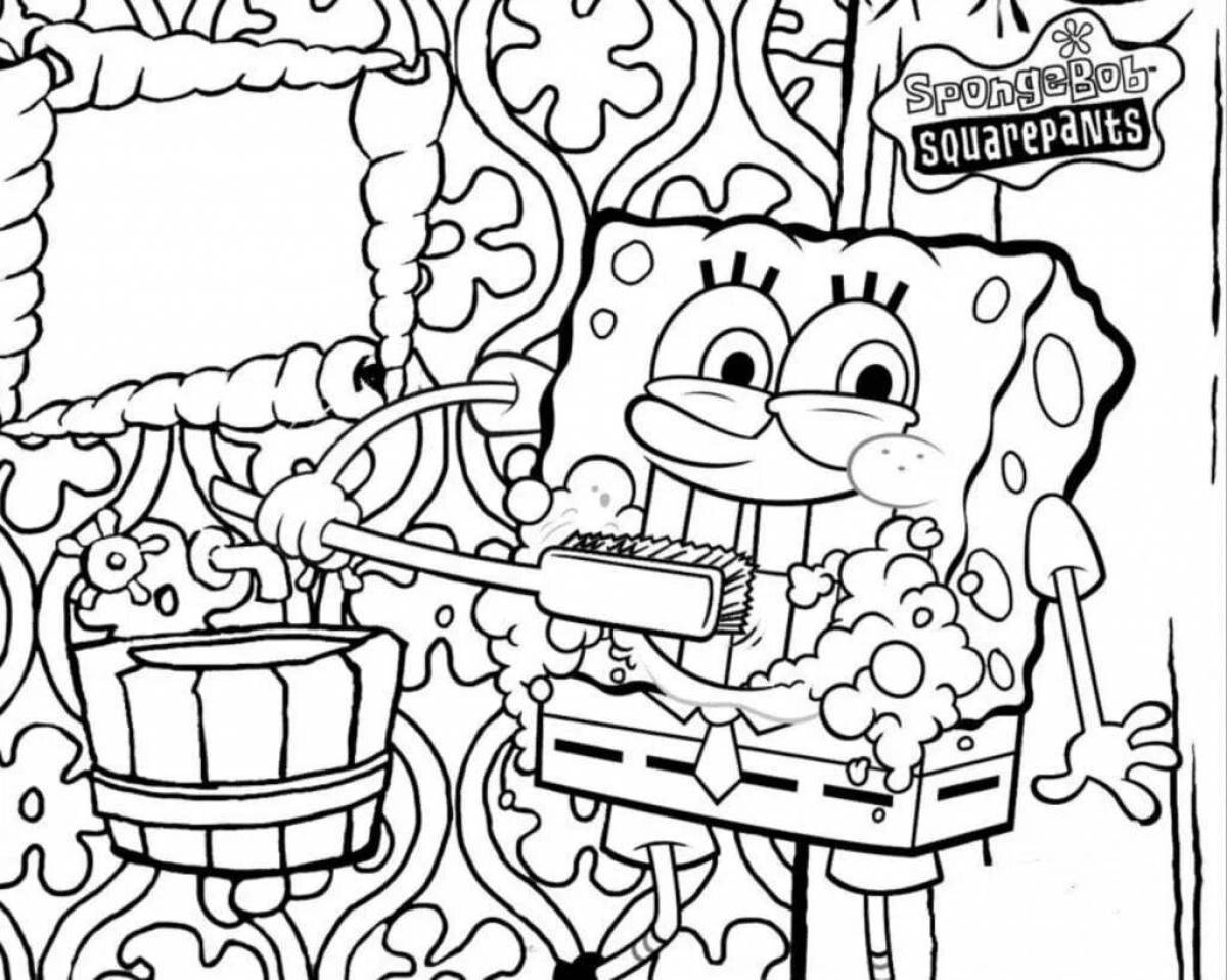 Spongebob live coloring page