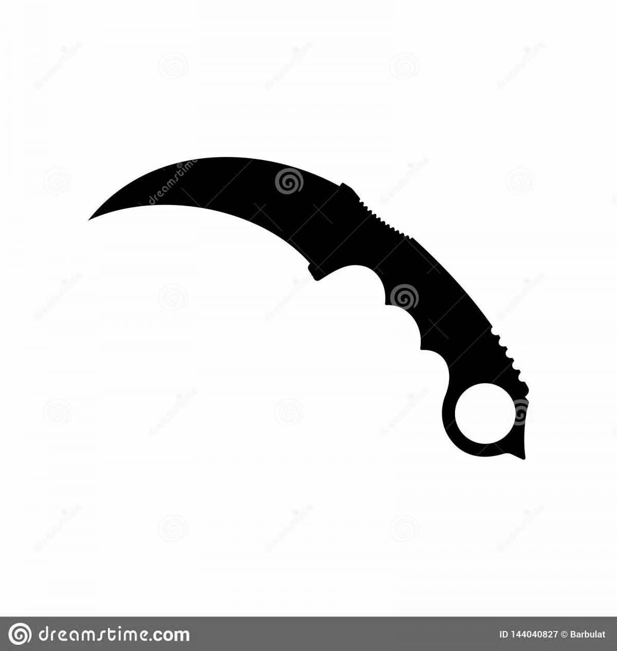 Sweet karambit coloring page