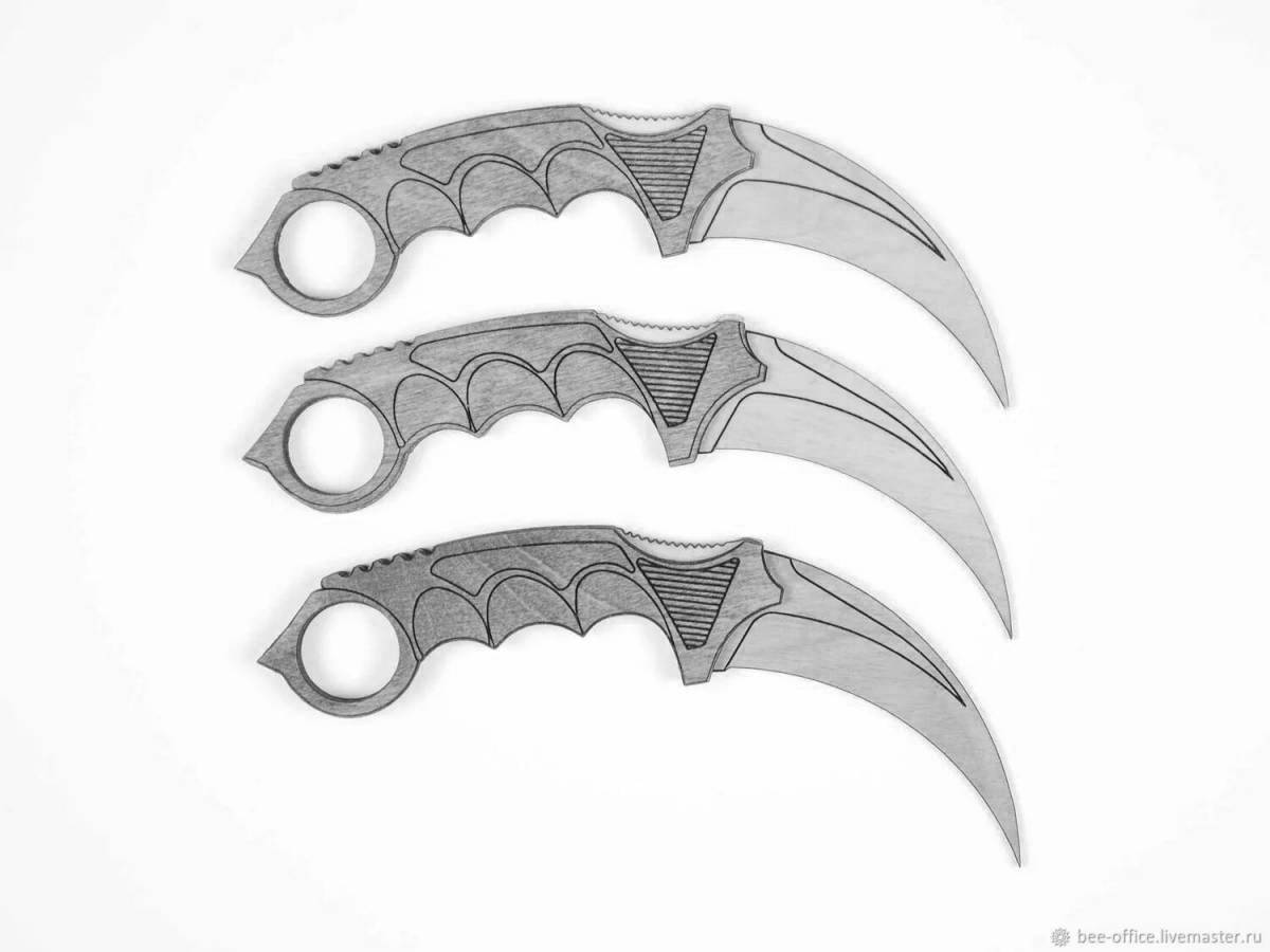 Animated coloring karambit