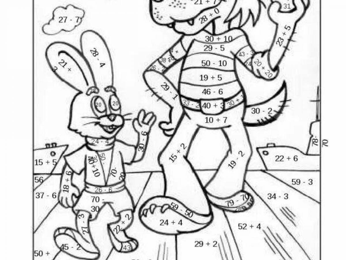 Bright coloring for elementary grades