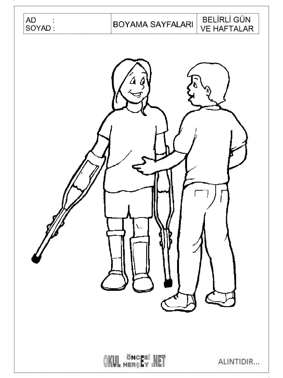 Coloring page happy man