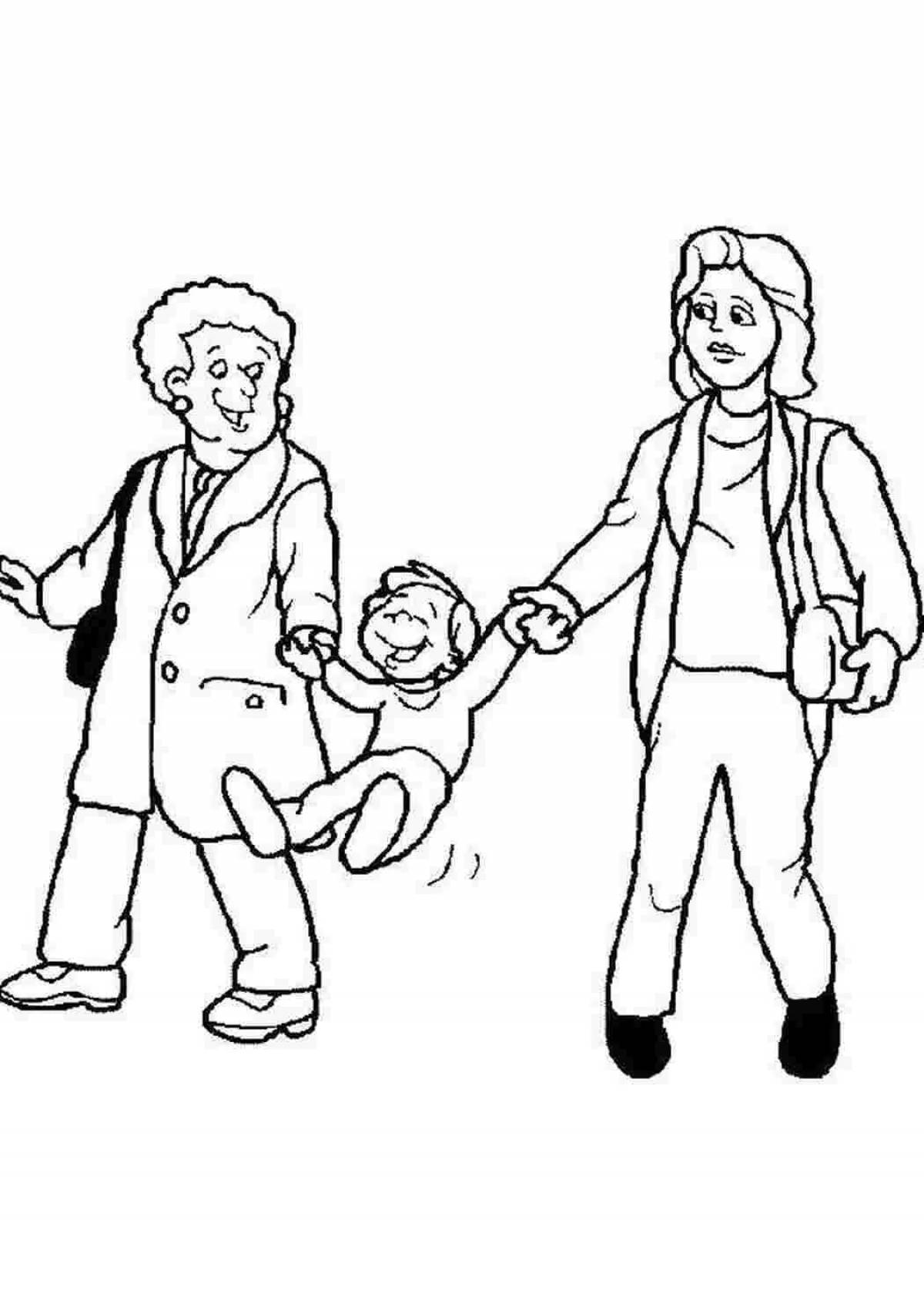 Charming man coloring page