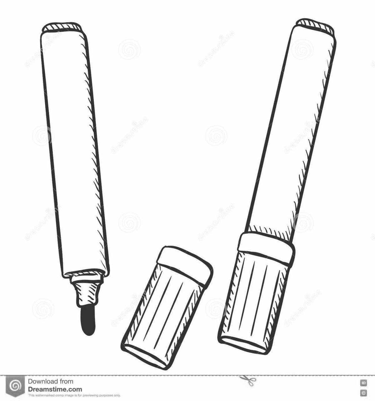 Bold coloring pages for markers