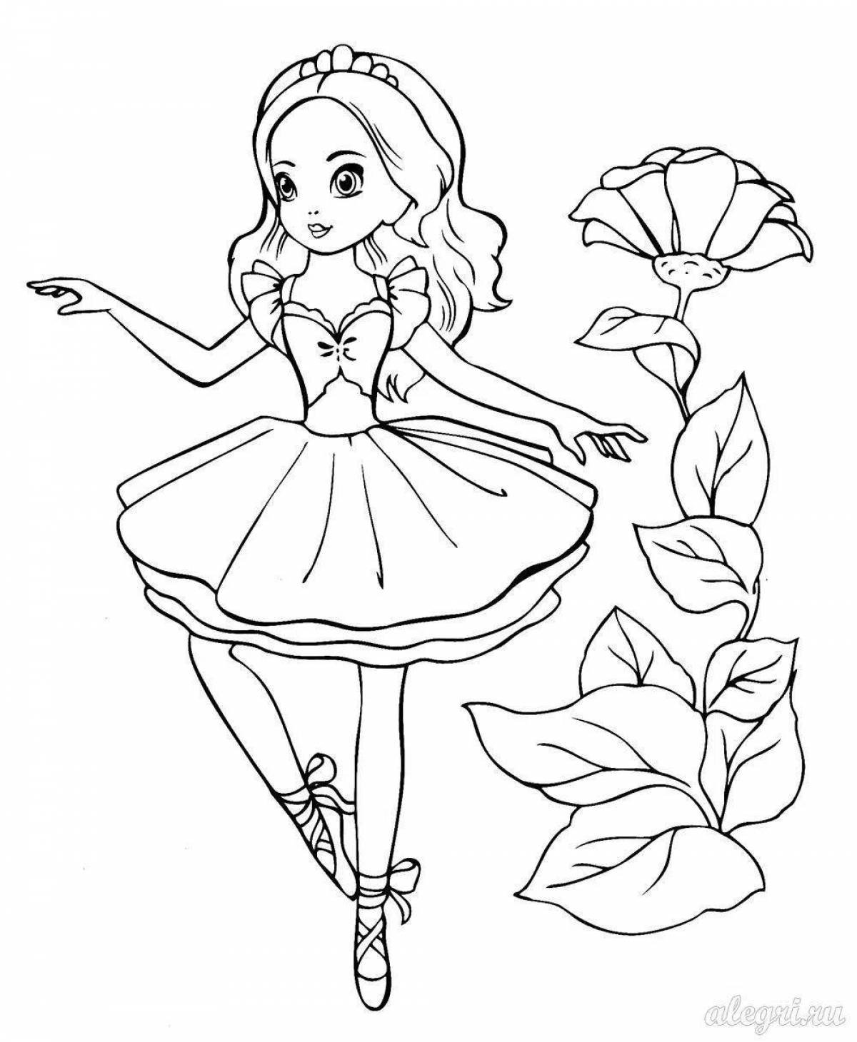 Glitter coloring pages for girls