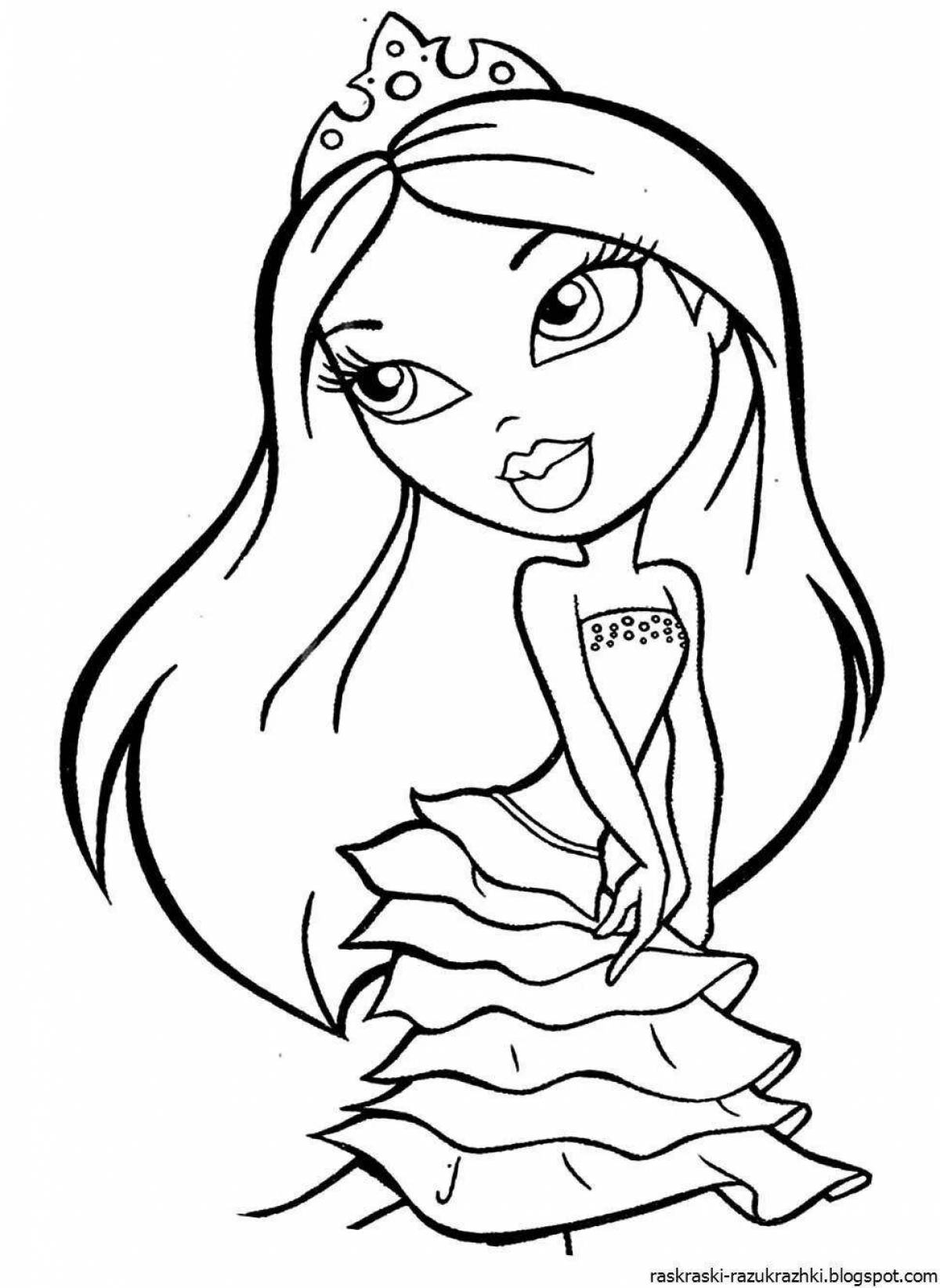 Radiant coloring page find for girls
