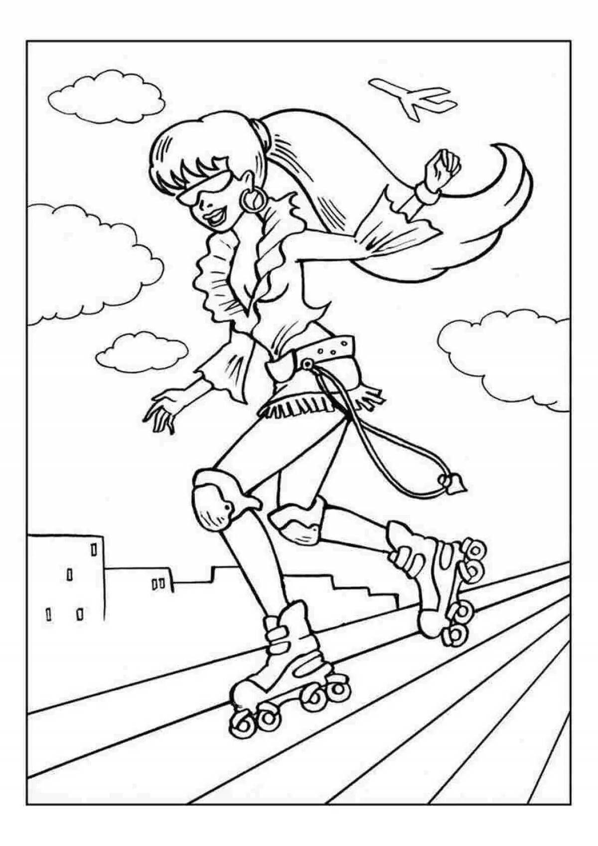Health and wellness coloring page