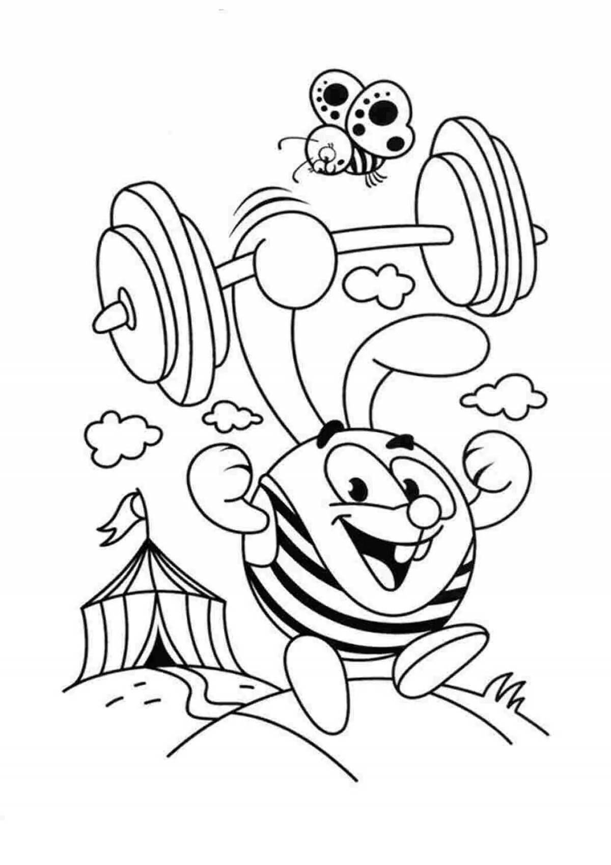 Blissful health coloring page