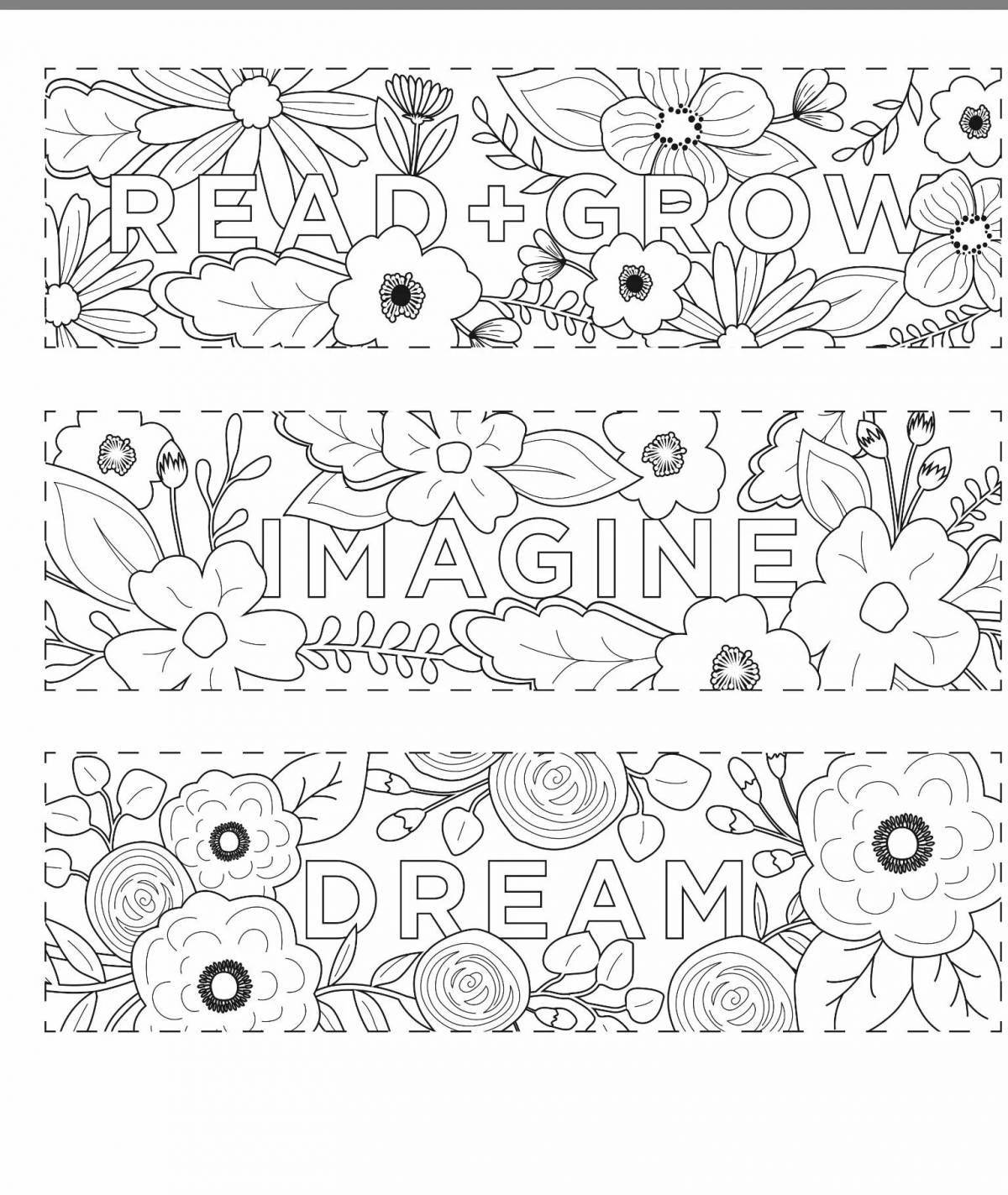 Refreshing anti-stress coloring book for markers