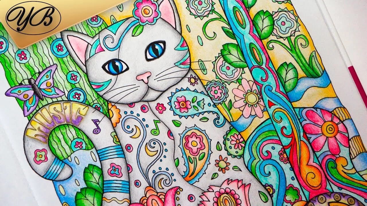 Inviting anti-stress coloring book for markers
