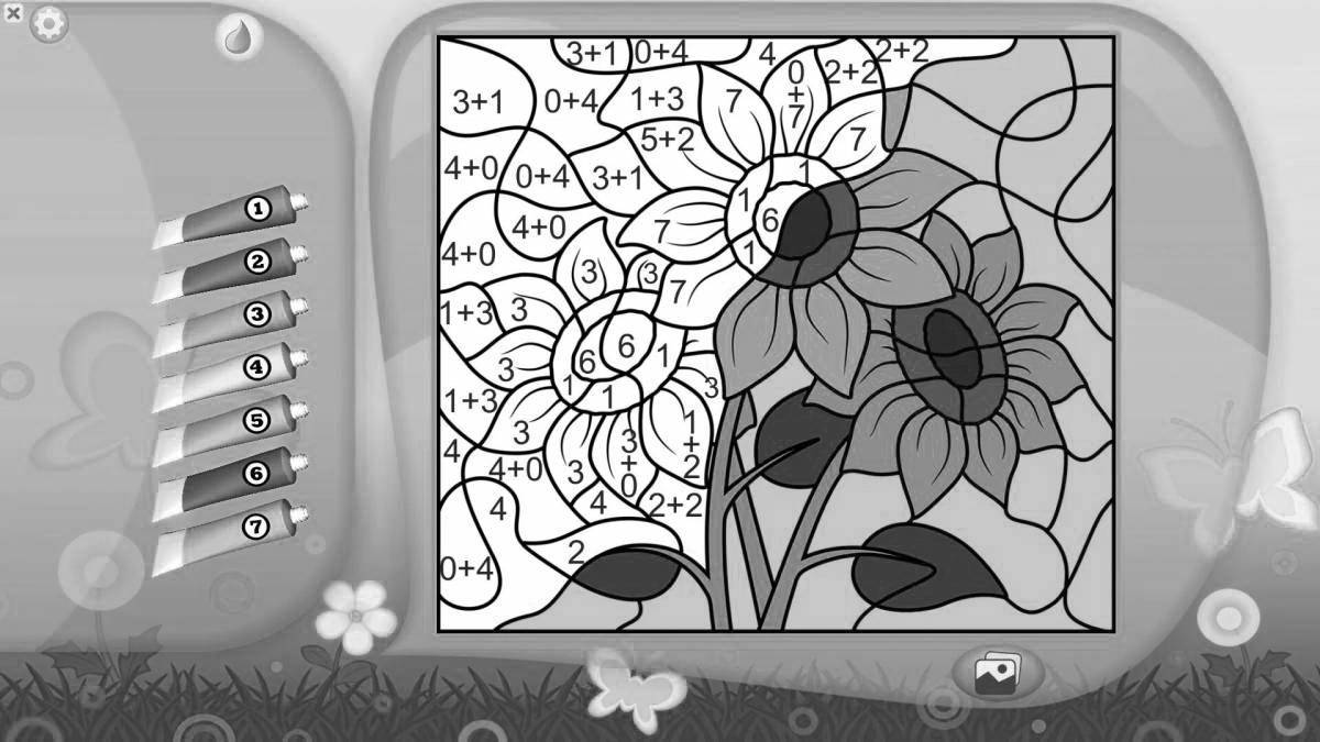 Creative coloring page picture program